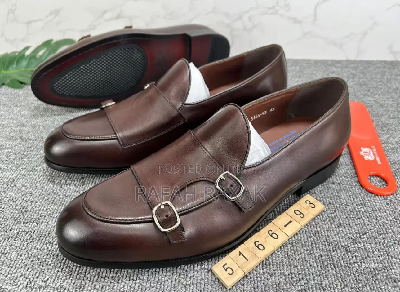 Original Men’S Brown Robby Cavally Double Monkstrap Loafers