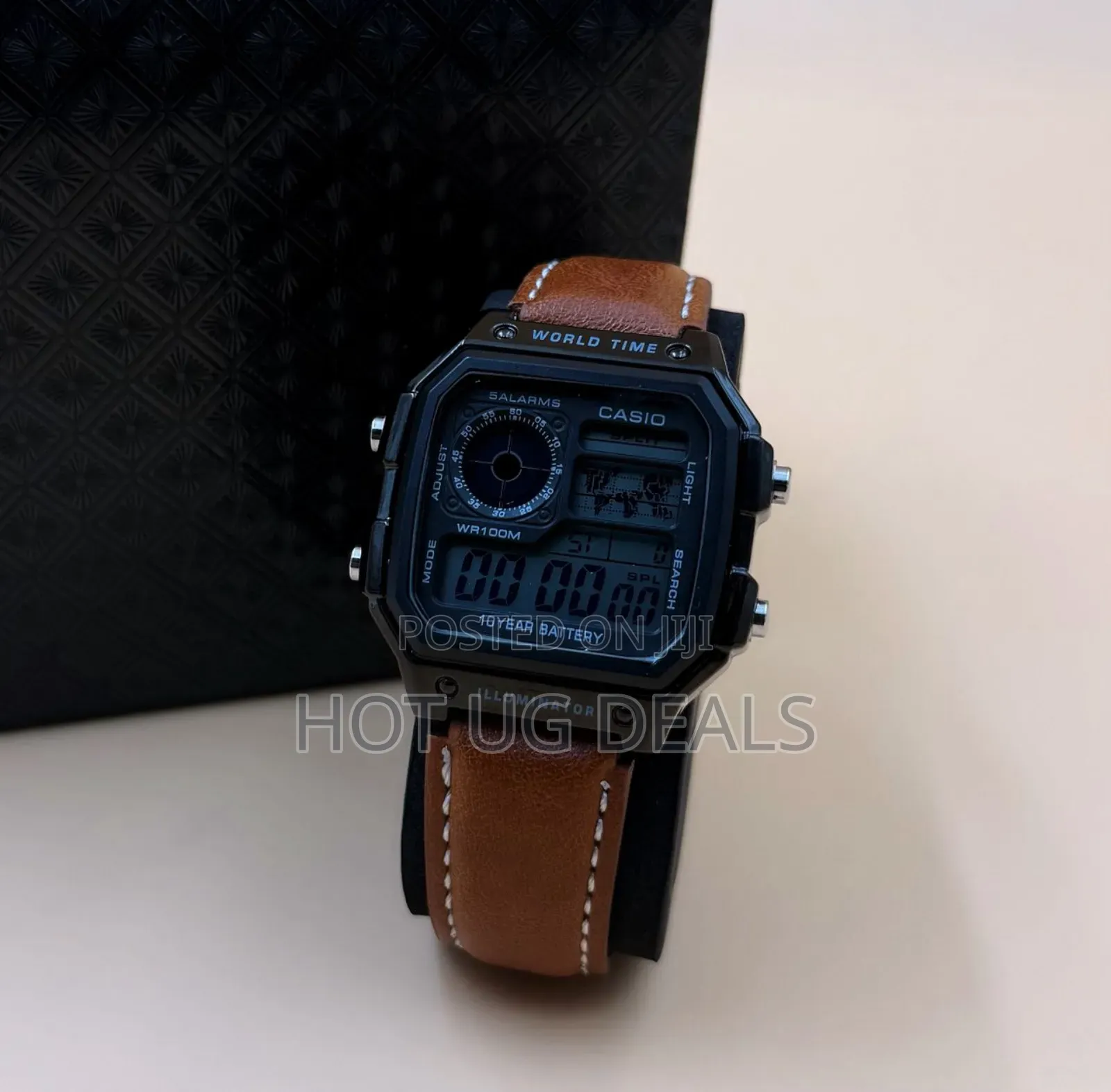 Casio Illuminator Digital Wrist Watch With Leather Strap