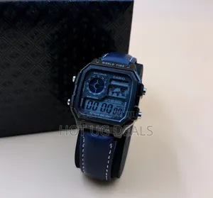Casio Illuminator Digital Wrist Watch With Leather Strap
