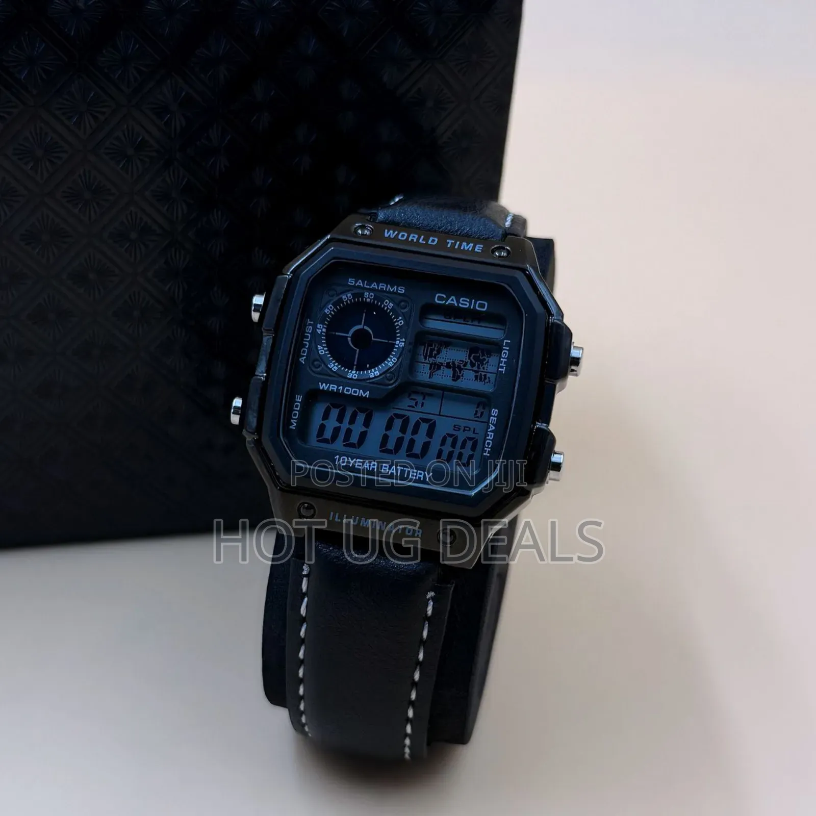 Casio Illuminator Digital Wrist Watch With Leather Strap