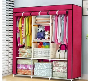 Portable 3 Column Cloth Wardrobe
