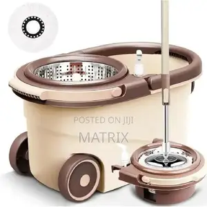 Spin Mopper and Bucket With Wheels, Extendable Handle
