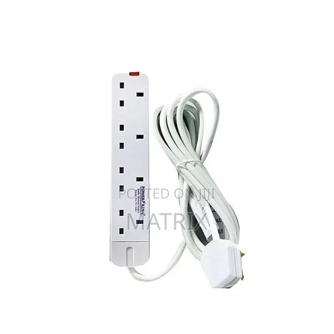 4way Power King Extension Cable- 3metres - White