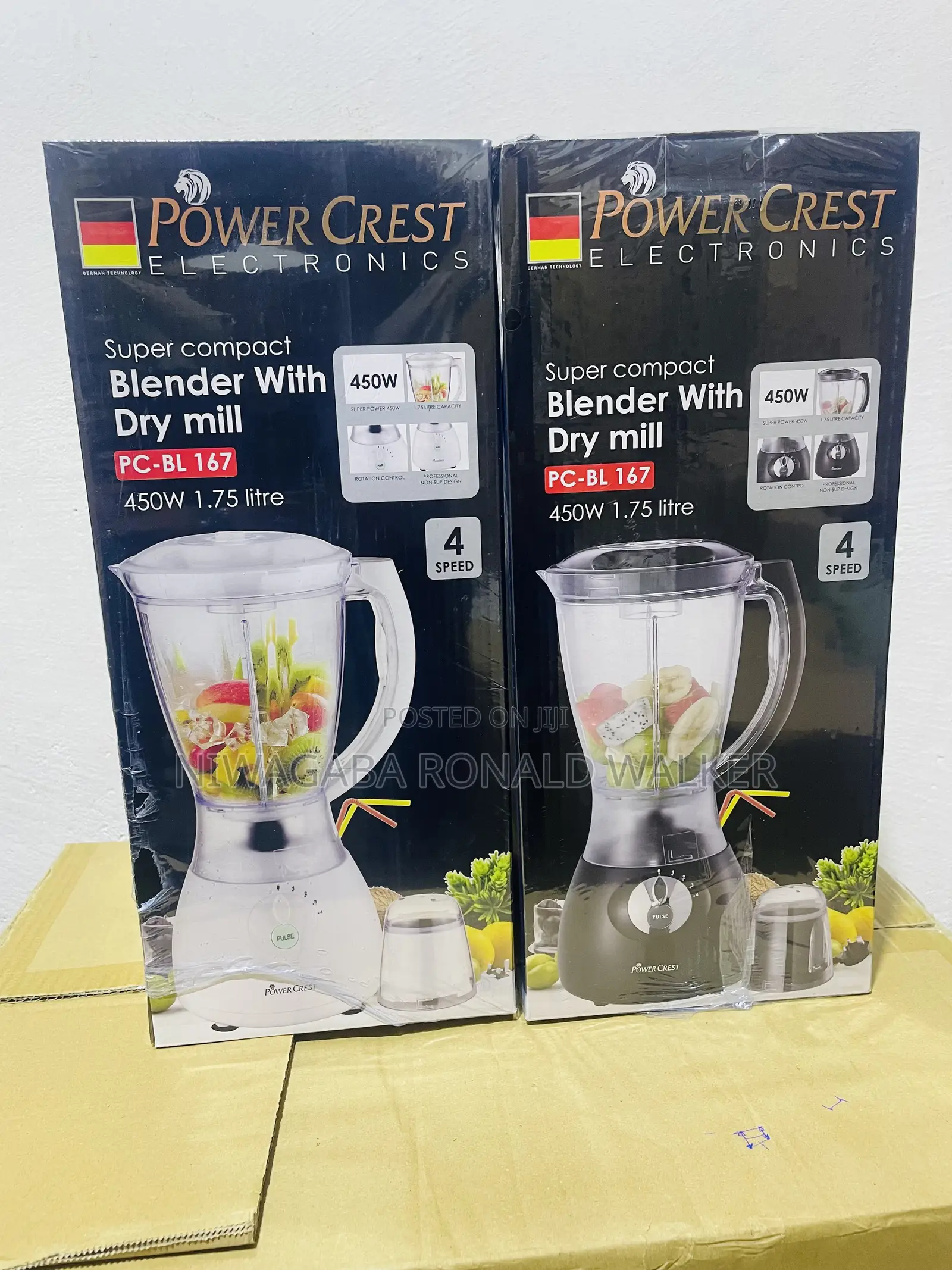 3 Plug 2 in 1 Blender Black