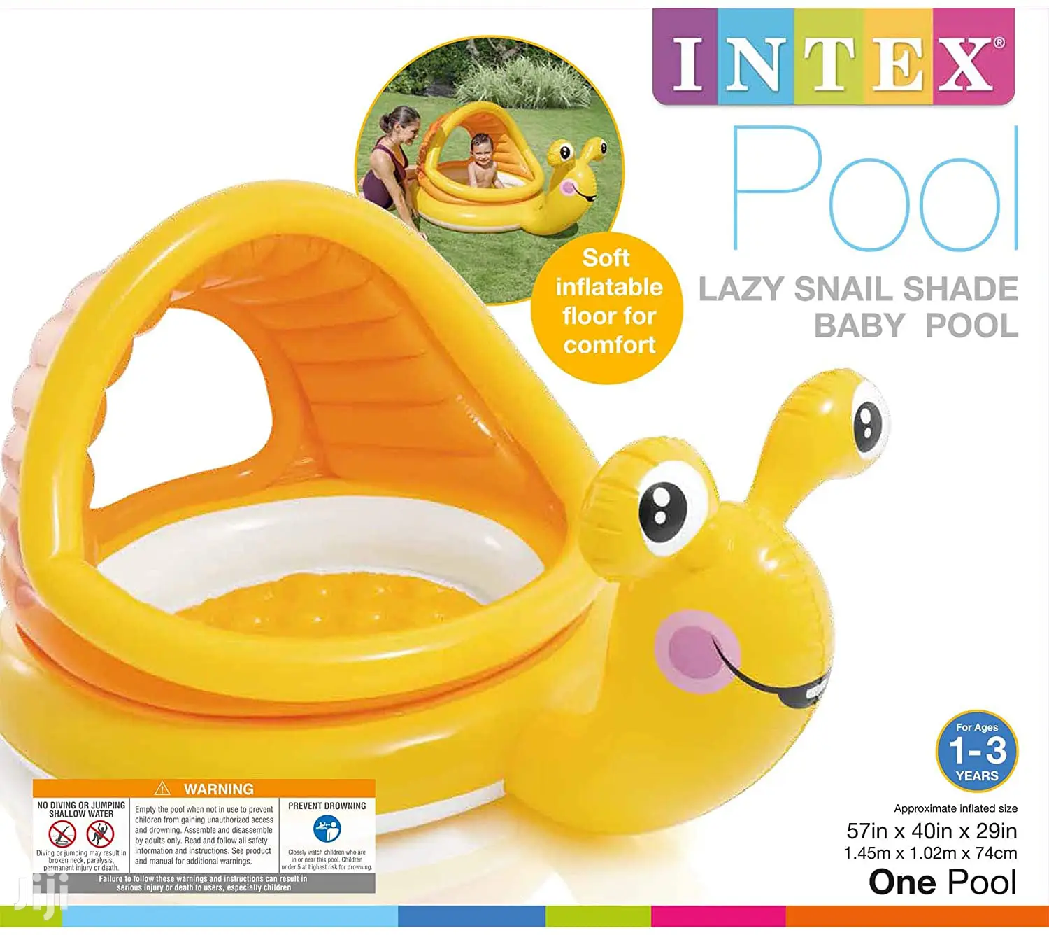 Intex Lazy Snail Shade Baby Pool