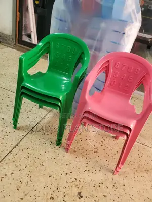 Pink and Green Plastic Kids Chairs