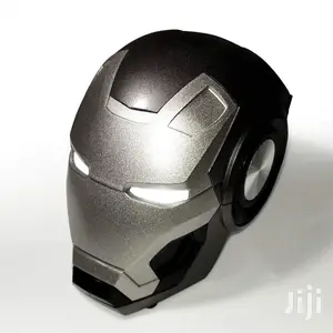 Black Mini Wireless Iron Man Helmet Bluetooth LED Speaker