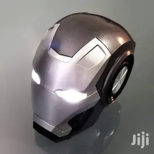Black Mini Wireless Iron Man Helmet Bluetooth LED Speaker