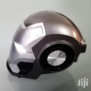 Black Mini Wireless Iron Man Helmet Bluetooth LED Speaker