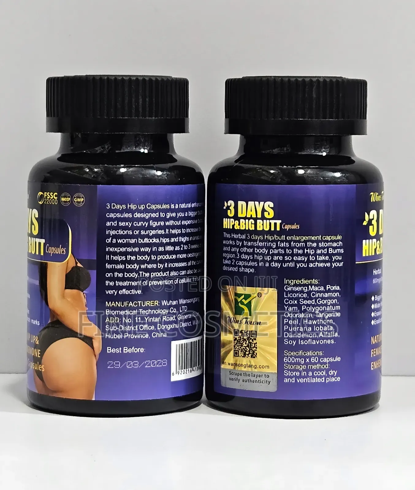 3days Hip + Big Butt Booster Capsules Curvy Enhancement Pill