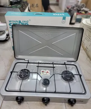 Triple Burner Stainless Steel  Gas Burner With Covertop