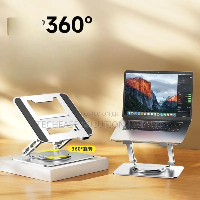 Adjustable Aluminium Laptop Stand 360° Rotating Foldable