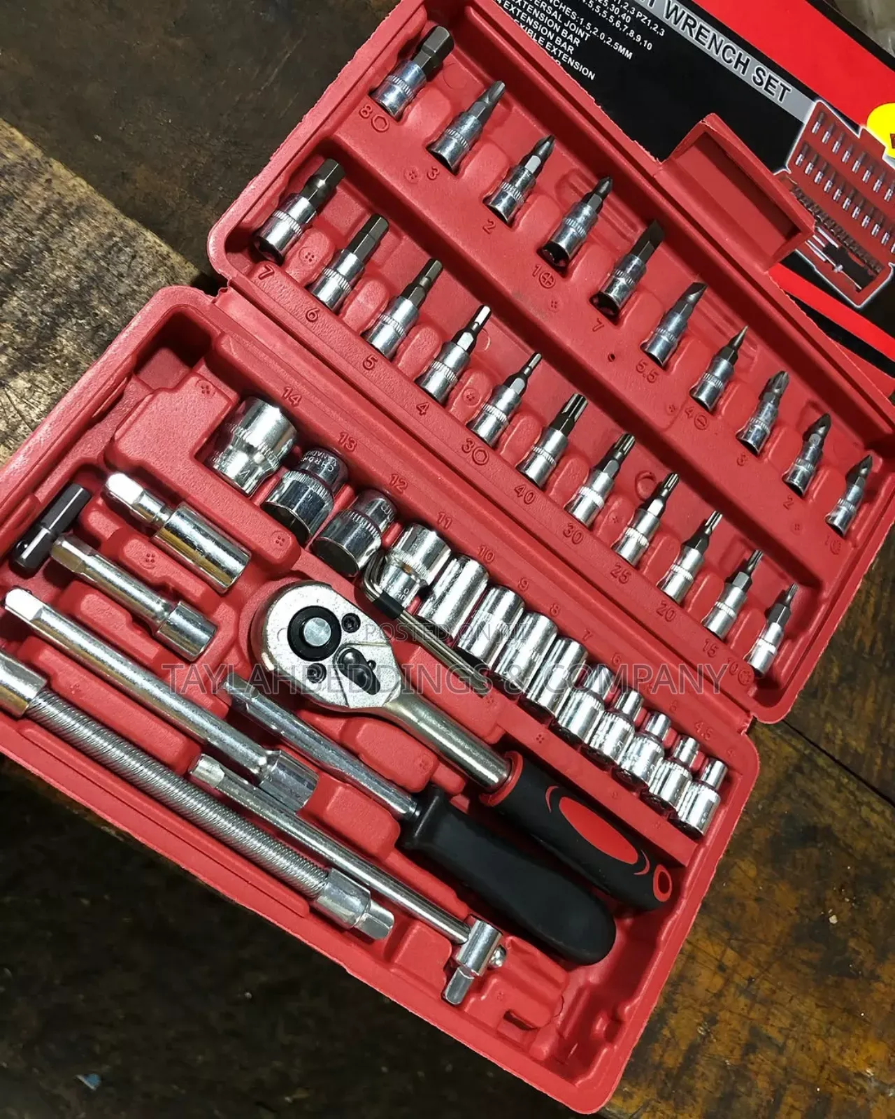 46pcs Socket Wrench Kit Drive Socket Wrench Bits Driver