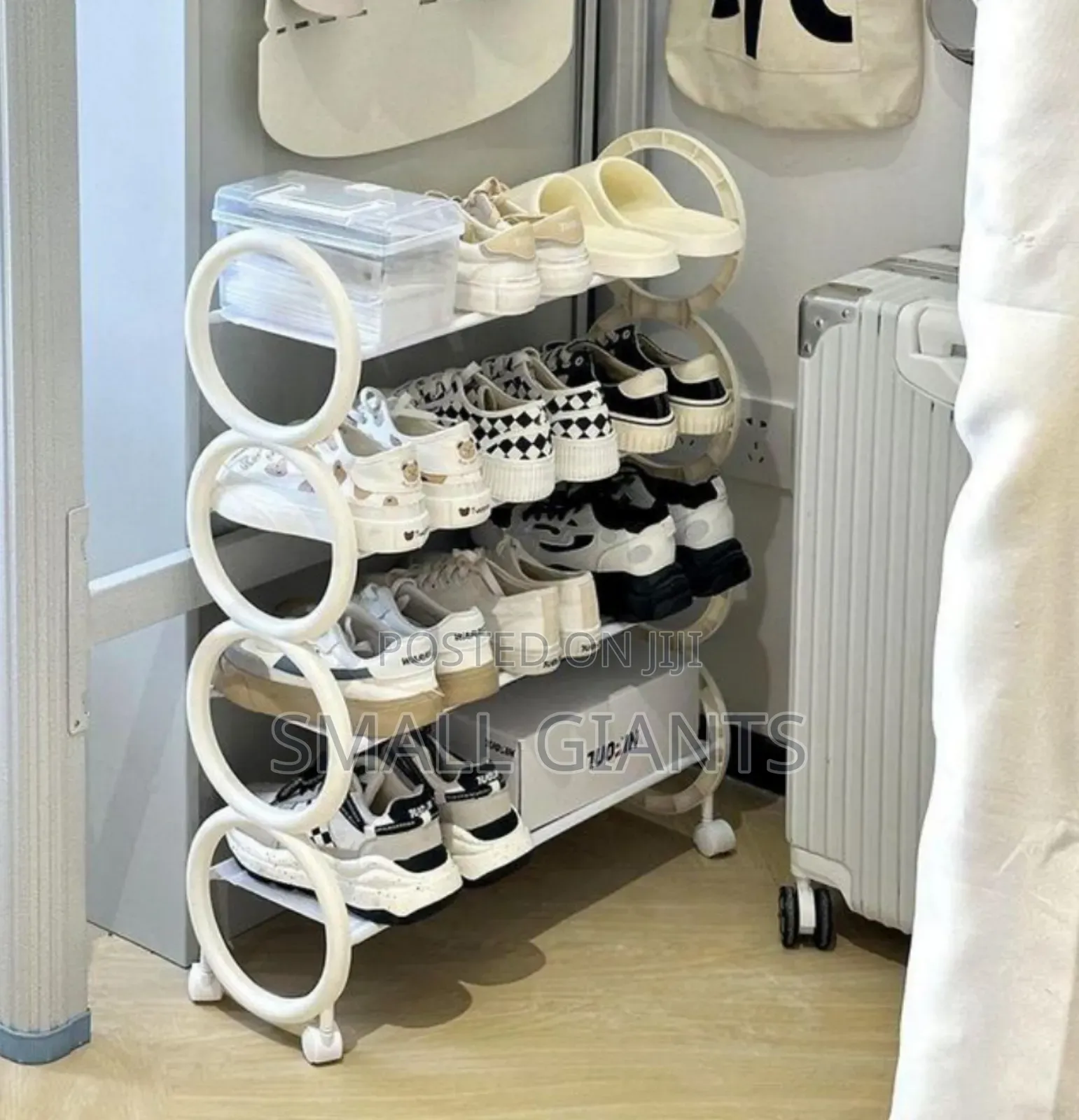 Simple Multi - Layered Shoes Rack With Wheels