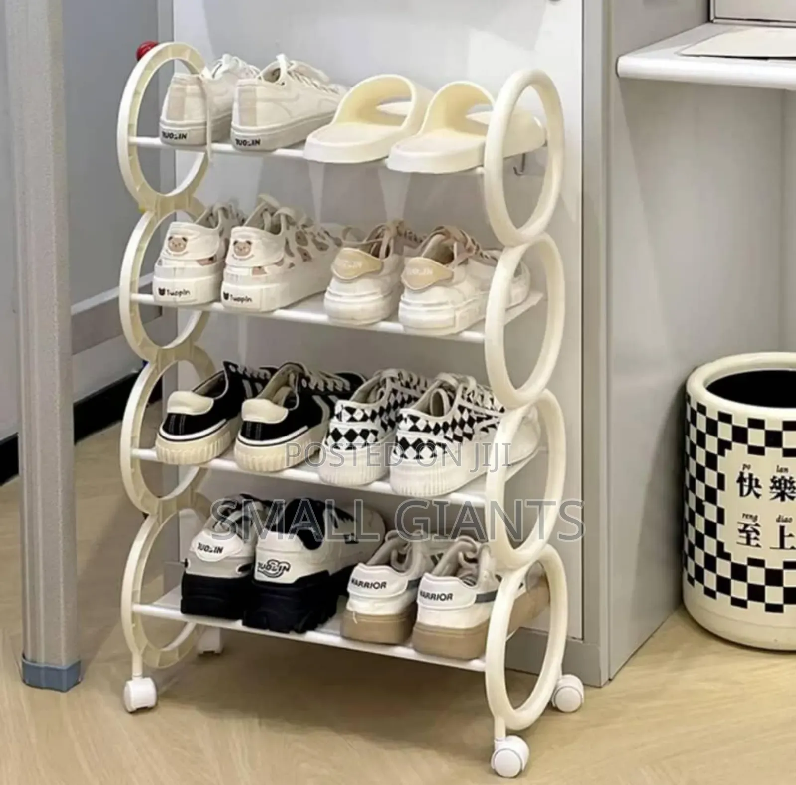Simple Multi - Layered Shoes Rack With Wheels