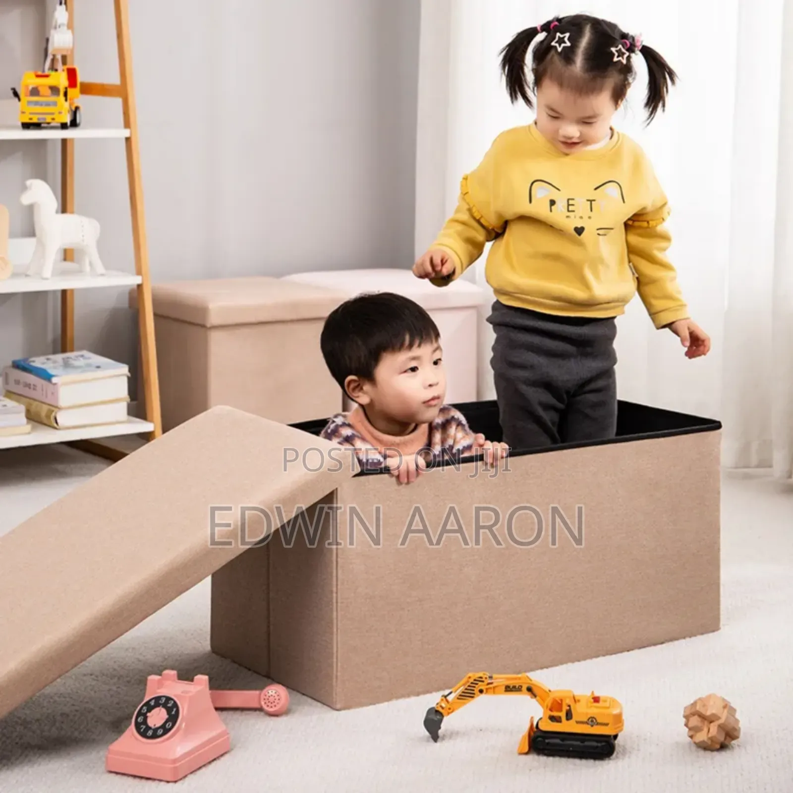 Foldable Ottomans Storage Box
