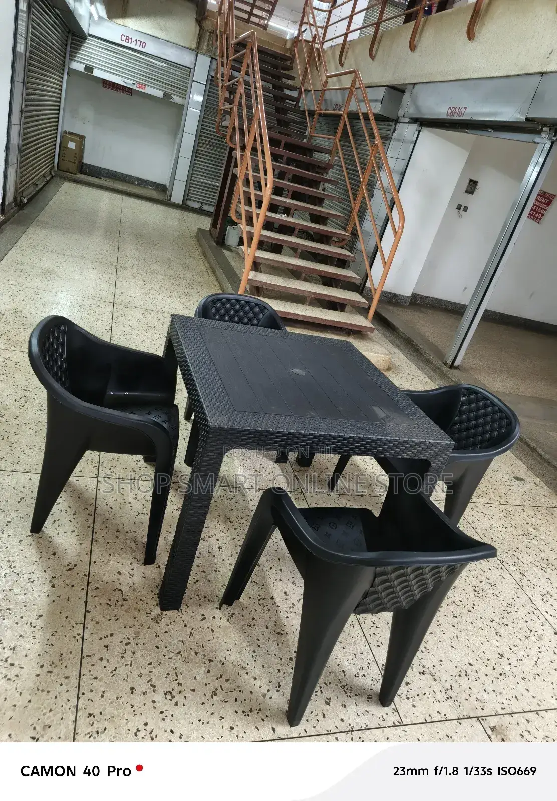Outdoor Plastic Table and Sofa Chairs