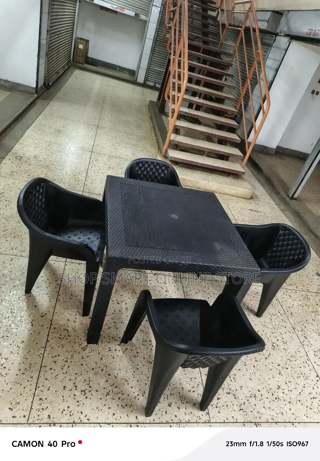 Outdoor Plastic Table and Sofa Chairs