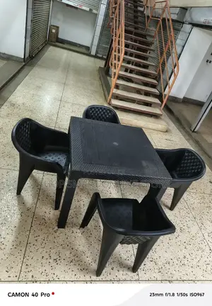 Outdoor Plastic Table and Sofa Chairs