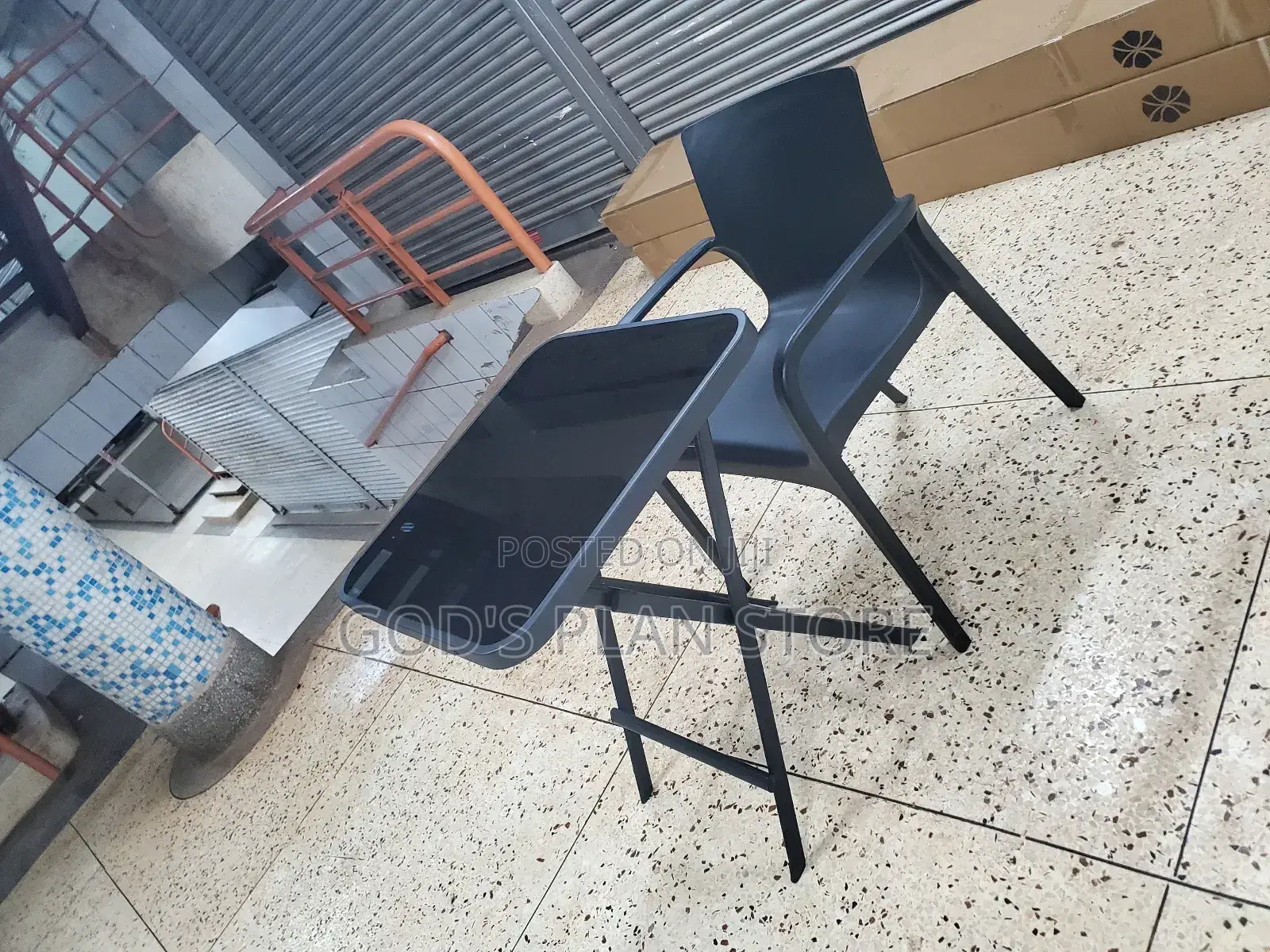 Glass Table and Chair