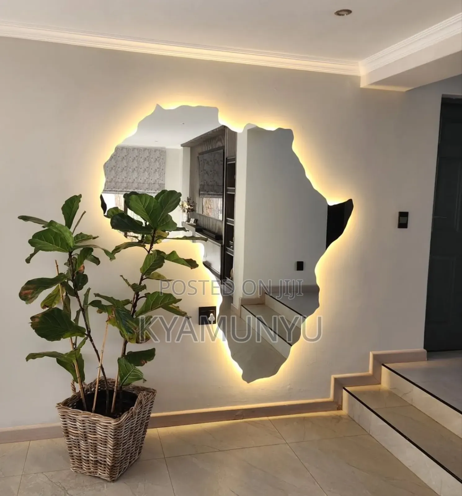 African Map Mirror
