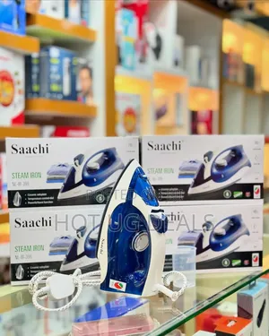 Saachi Steam Iron With Nonstick Sole Plate - Blue