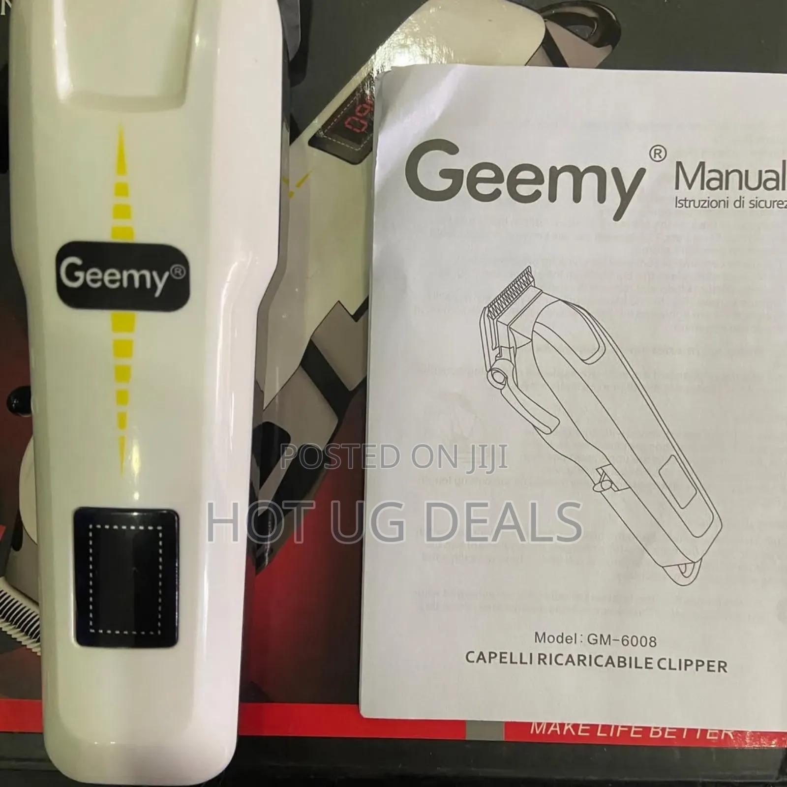 Geemy Rechargeable Saloon Hair Clipper Beard Trimmer