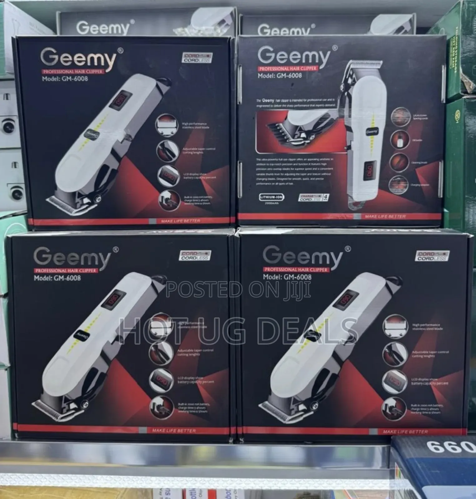 Geemy Rechargeable Shaving Machine With Battery Indicator