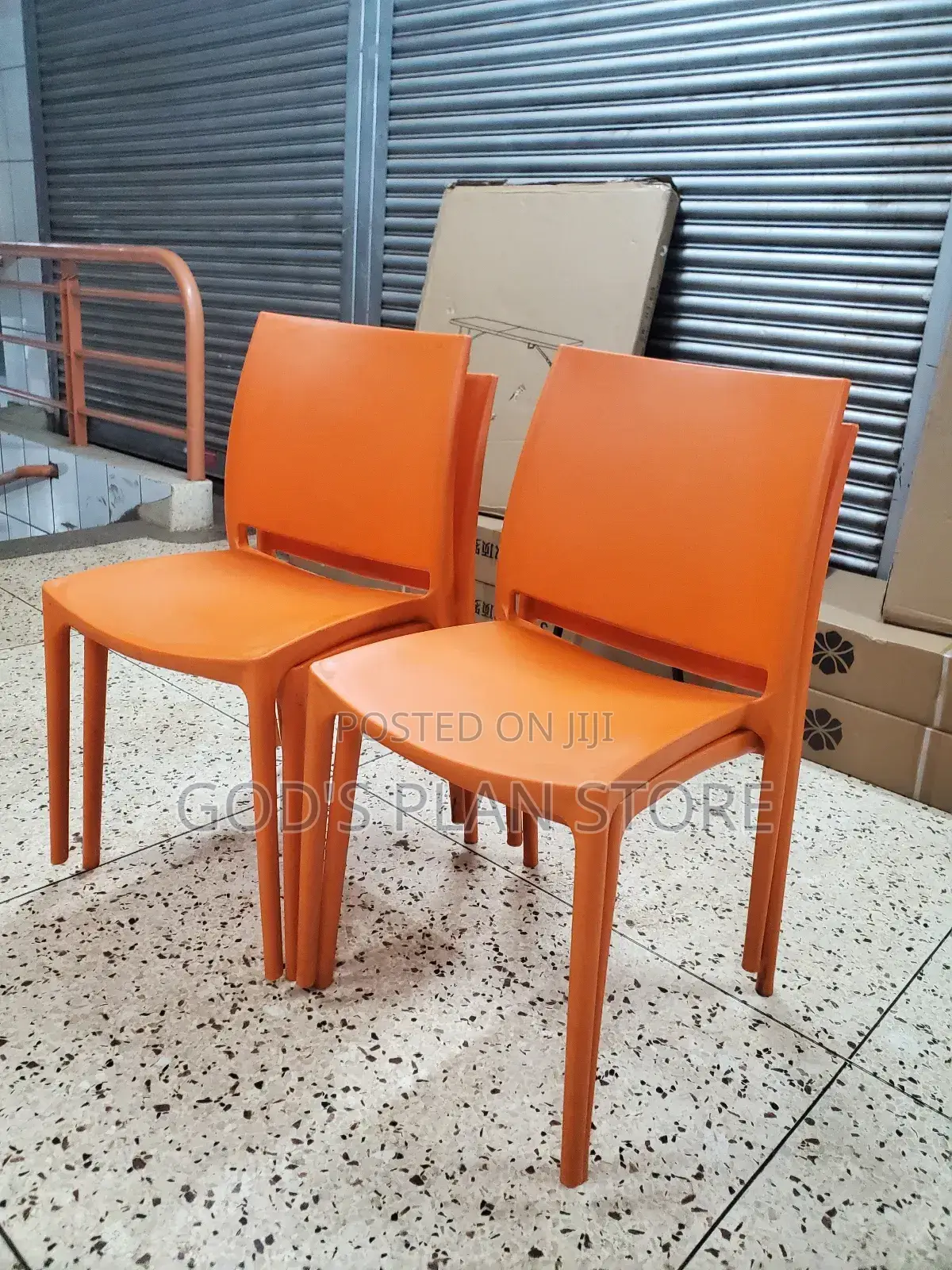 Orange Plastic Chairs Plastic Chairs Armless