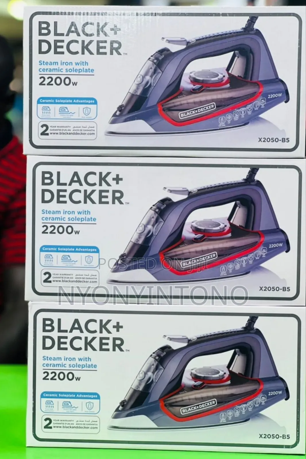 Black & Decker High-quality Steam Iron With 2yrs Warranty