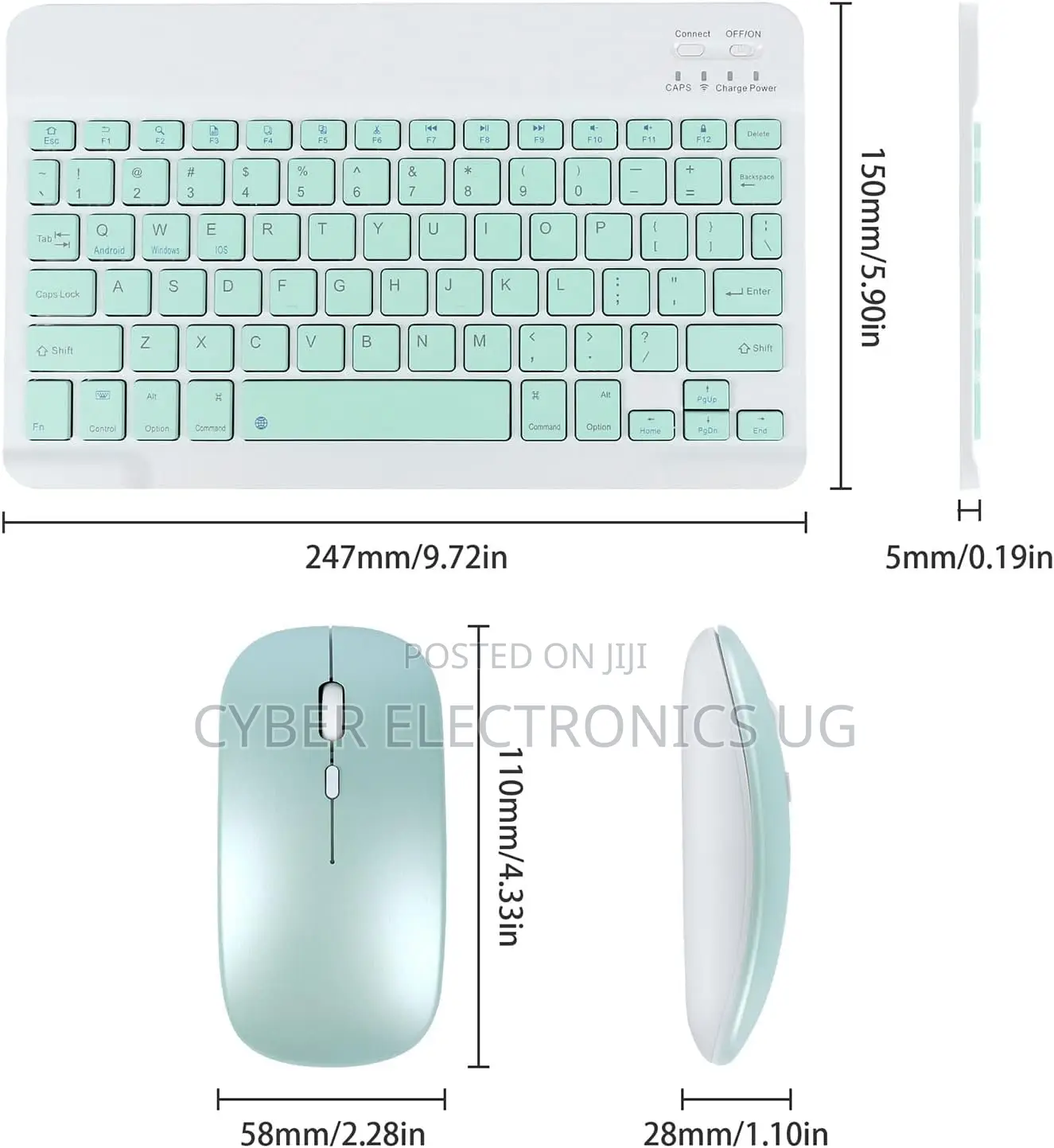 Wireless Bluetooth Keyboard and Mouse Combo Rechargeable
