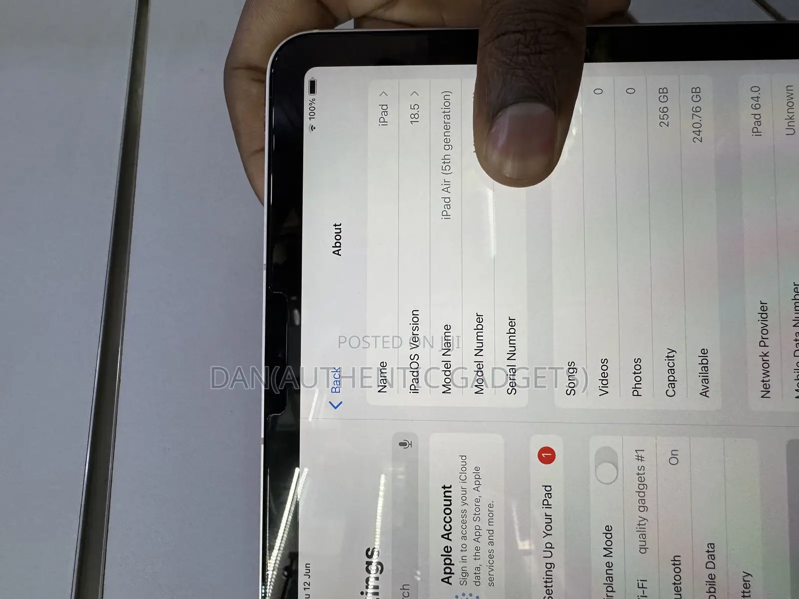 New Apple iPad Air 11 (2024) 256 GB Silver