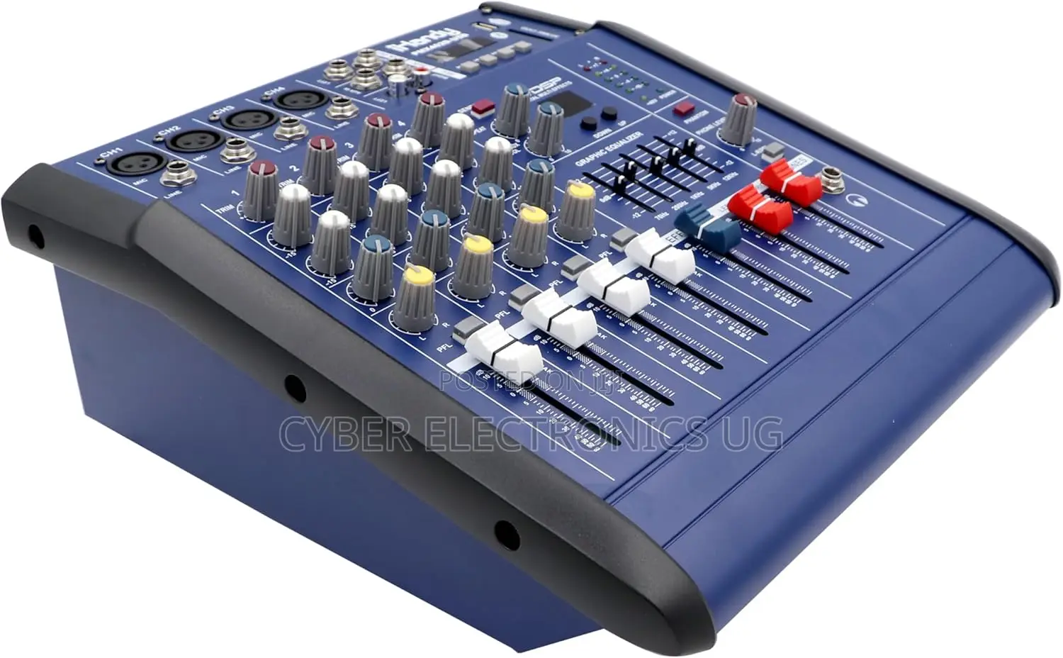 Professional Powered Amp Mixer 4 Channel With Amplifier