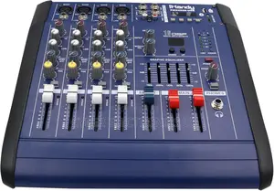 Professional Powered Amp Mixer 4 Channel With Amplifier