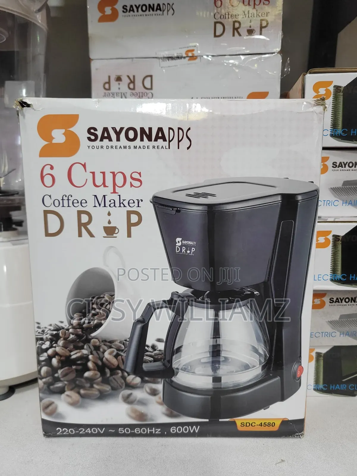 Sayona 6 Cups Electric Coffee Maker