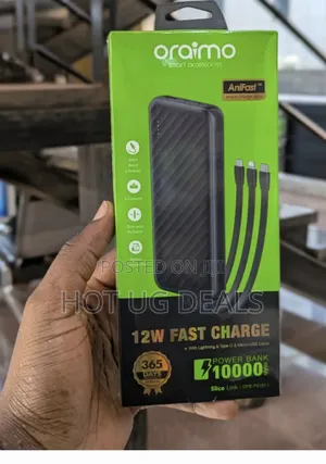 Oraimo Power Bank 10000mah With Charging Cables