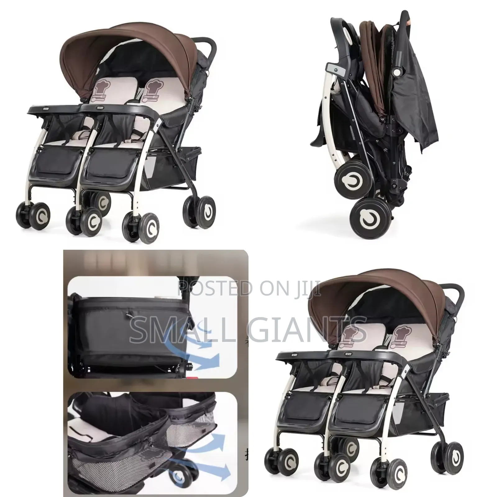 Adjustable Twin Baby Stroller