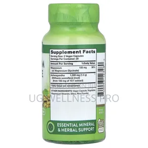 Nature's Truth, Magnesium Glycinate Plus Ashwagandha 60 Caps