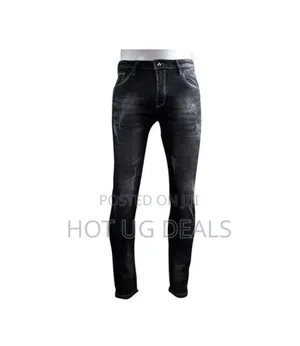 Men's Designer Slim-fit Jeans Grey.
