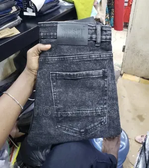 Men's Designer Slim-fit Jeans Grey.