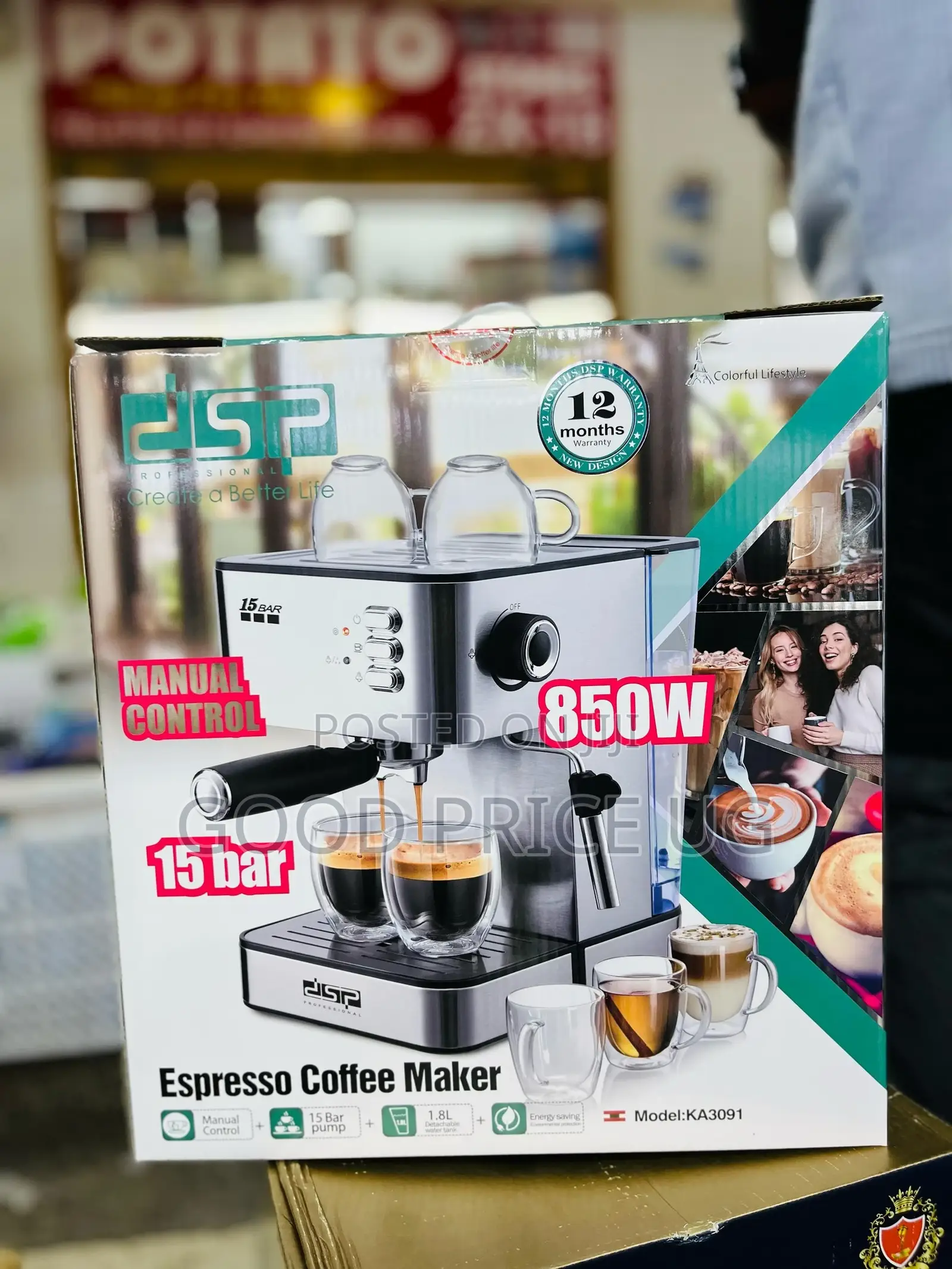 DSP 15bar Coffee Machine 850w