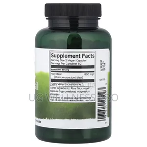 Swanson, Full Spectrum Holy Basil Leaf, 400 Mg, 120 Veg Cap
