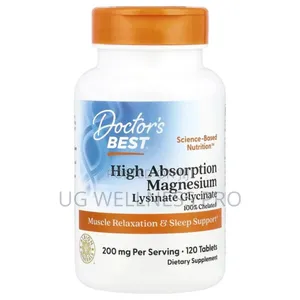 Doctor's Best, High Absorption Magnesium Glycinate, 120 Tablets