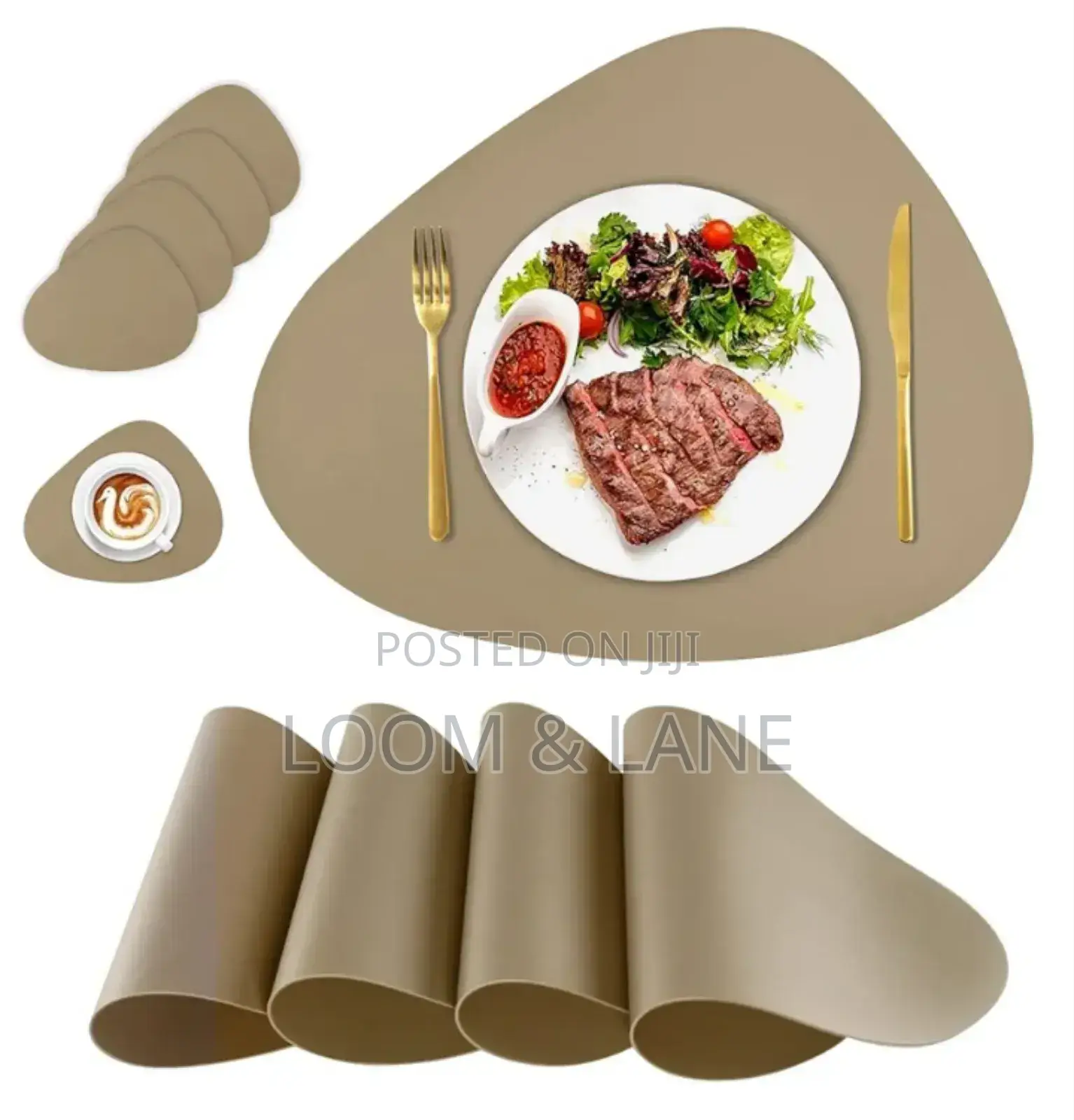 6pcs Oval Round Placemats