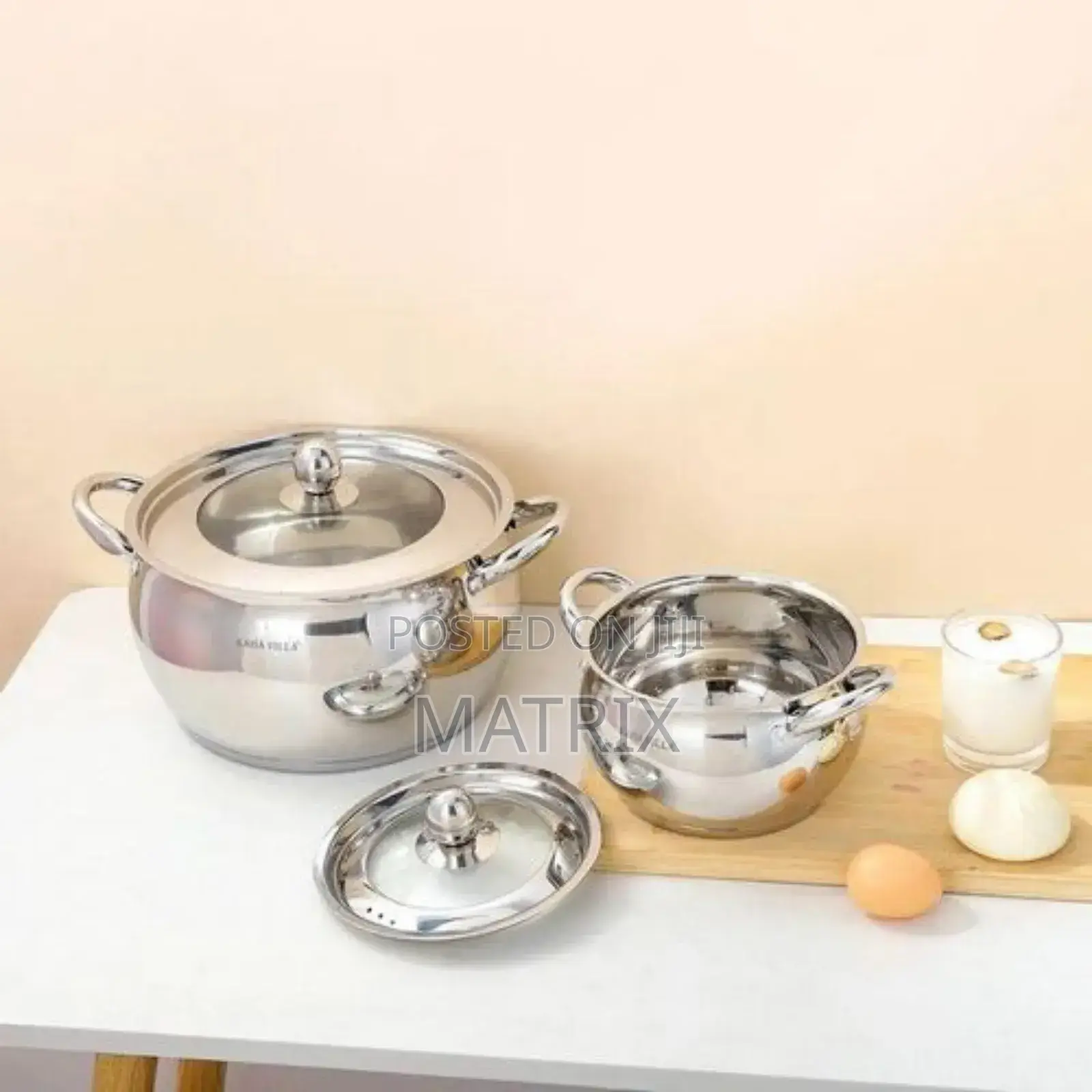 6 PCS of Stainless Steel Saucepans Cookware Induction Pots