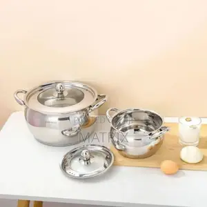6 PCS of Stainless Steel Saucepans Cookware Induction Pots
