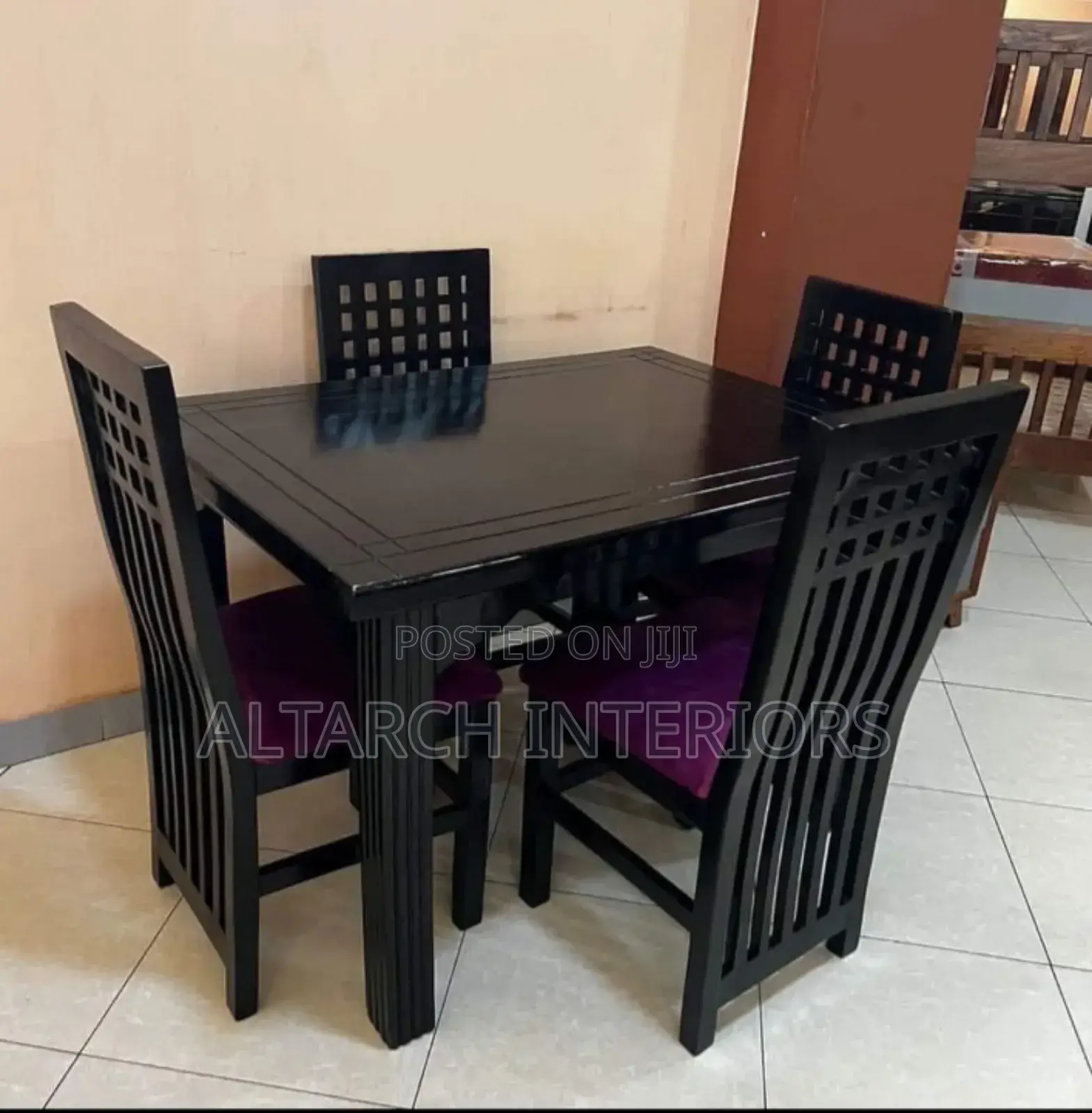 Black 4 Seater Dining