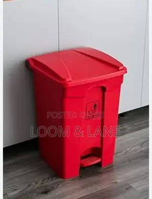Premium Red Pedal Step on Waste Bin 15l