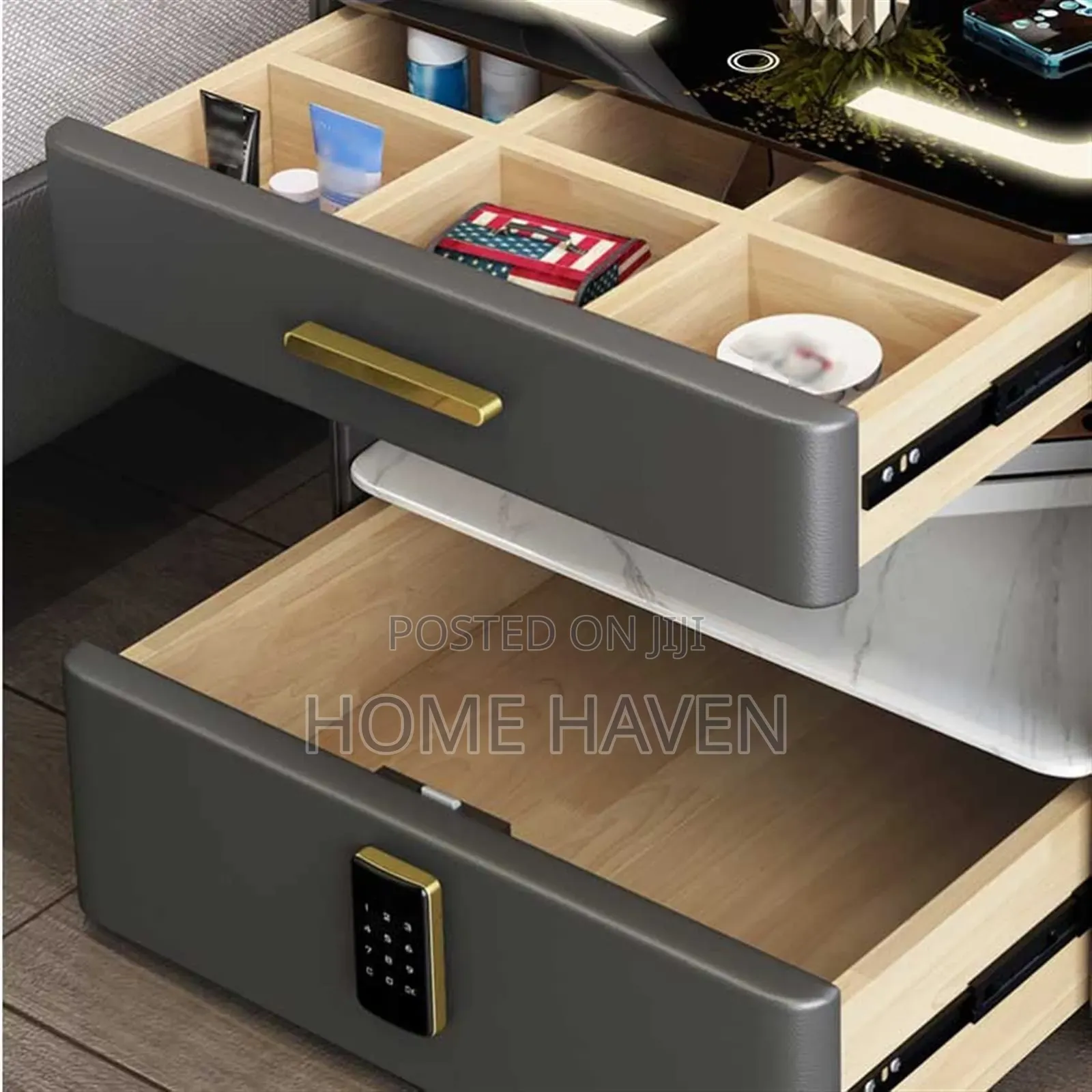 Smart Bedside Charging Table And Safe