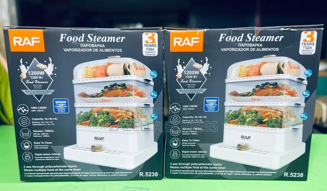 Raf 3 Layer Electric Food Steamer 1200w Multi-Function